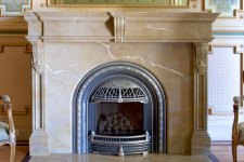 marbleized fireplace